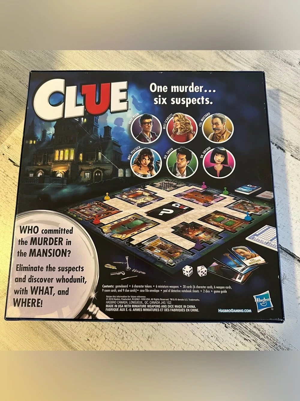 Clue Hasbro Board Game